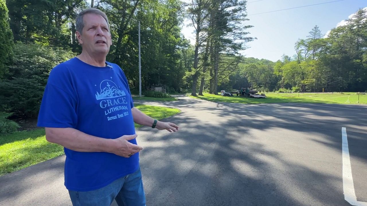 Camp Linn Haven, where Bryan Chestnutt is pastor, was affected by Hurricane Helene last year and by Tropical Storm Fred three years earlier. (Spectrum News 1)