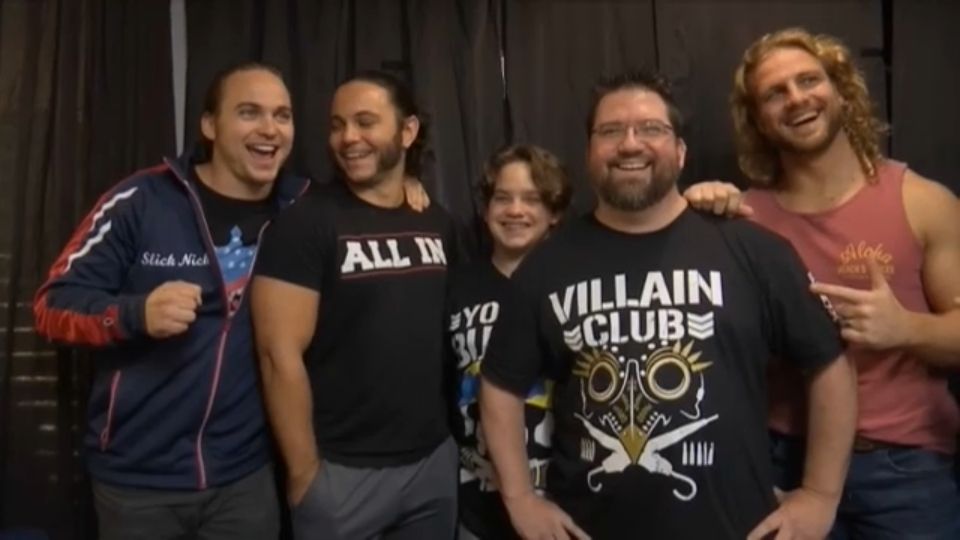 bullet club young bucks heroes hideout all in wrestling Rensselaer matt nick jackson hangman page marty scurll being the elite roh njpw