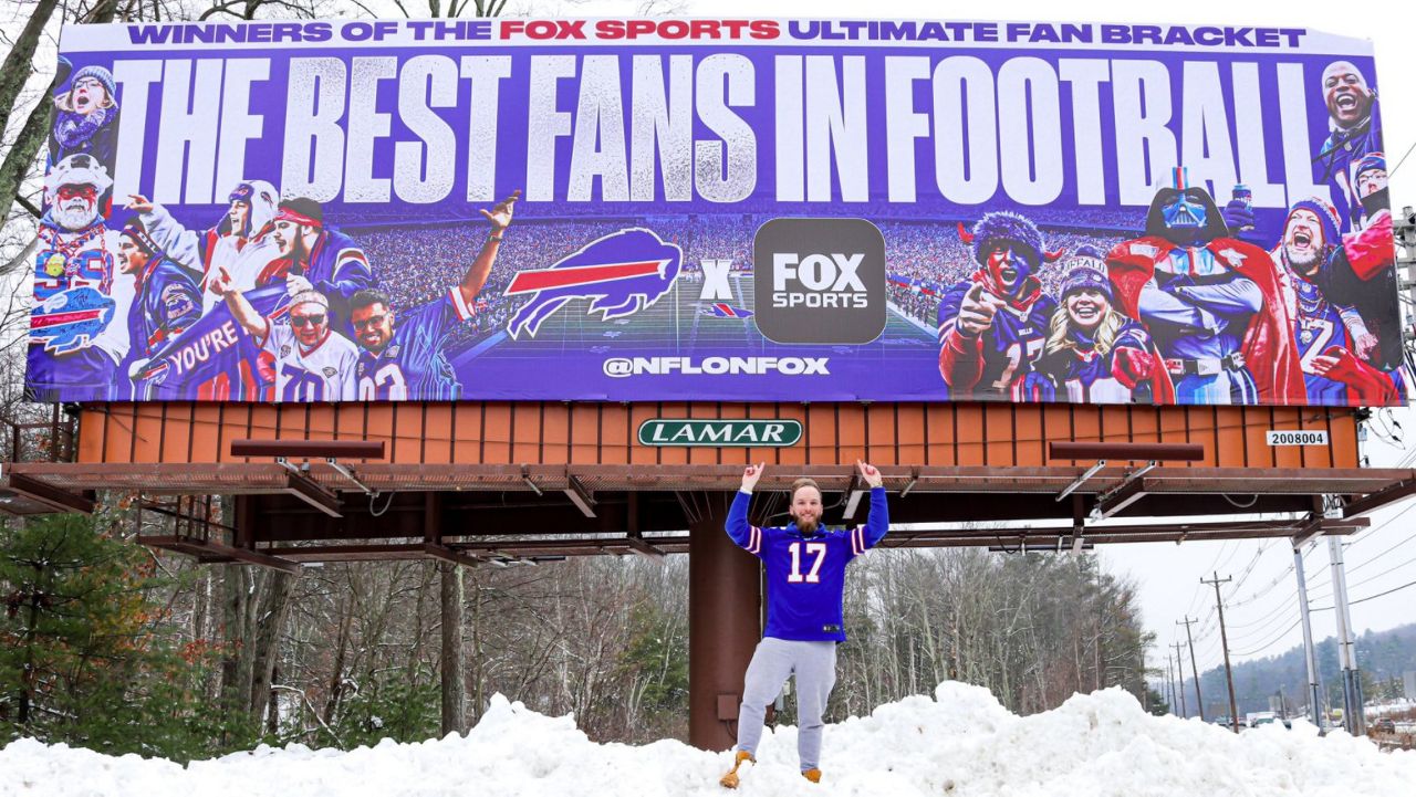 Bills 'Best Fans' Billboard Erected in Massachusetts