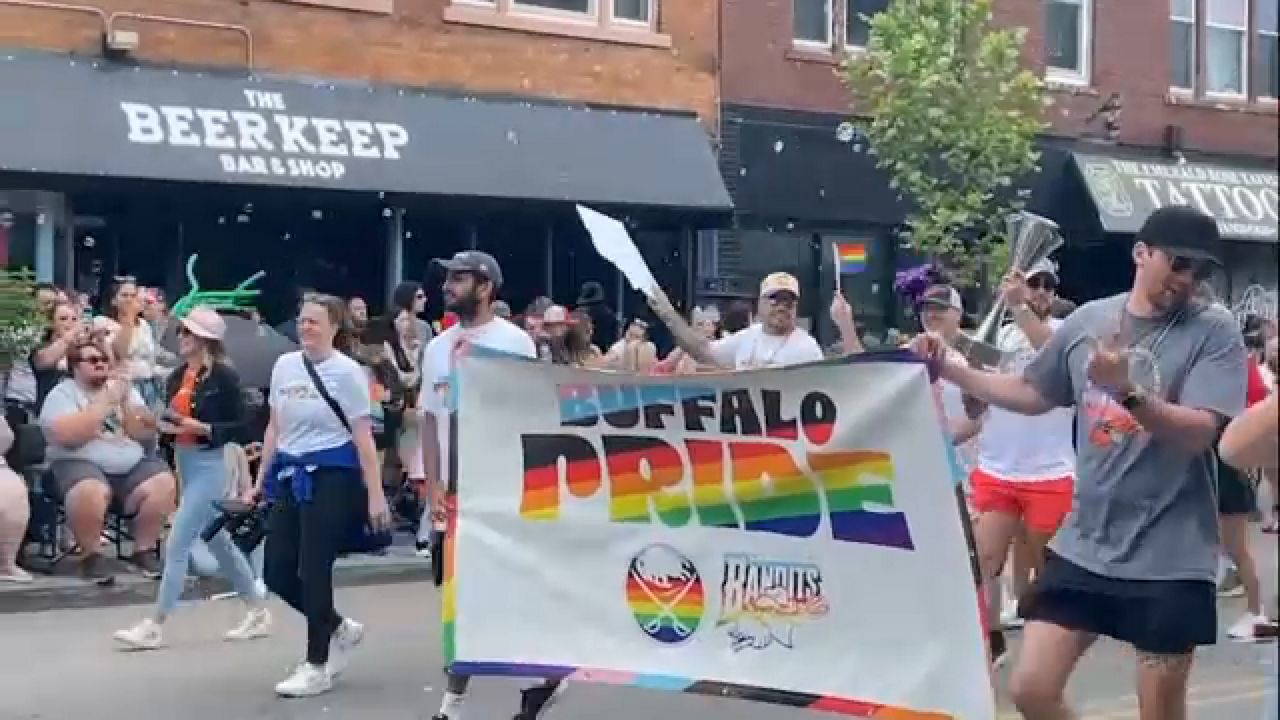 Participants in the annual Buffalo Pride Parade (Spectrum News 1)