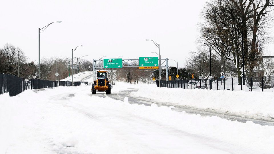 Snow in Buffalo, N.Y.