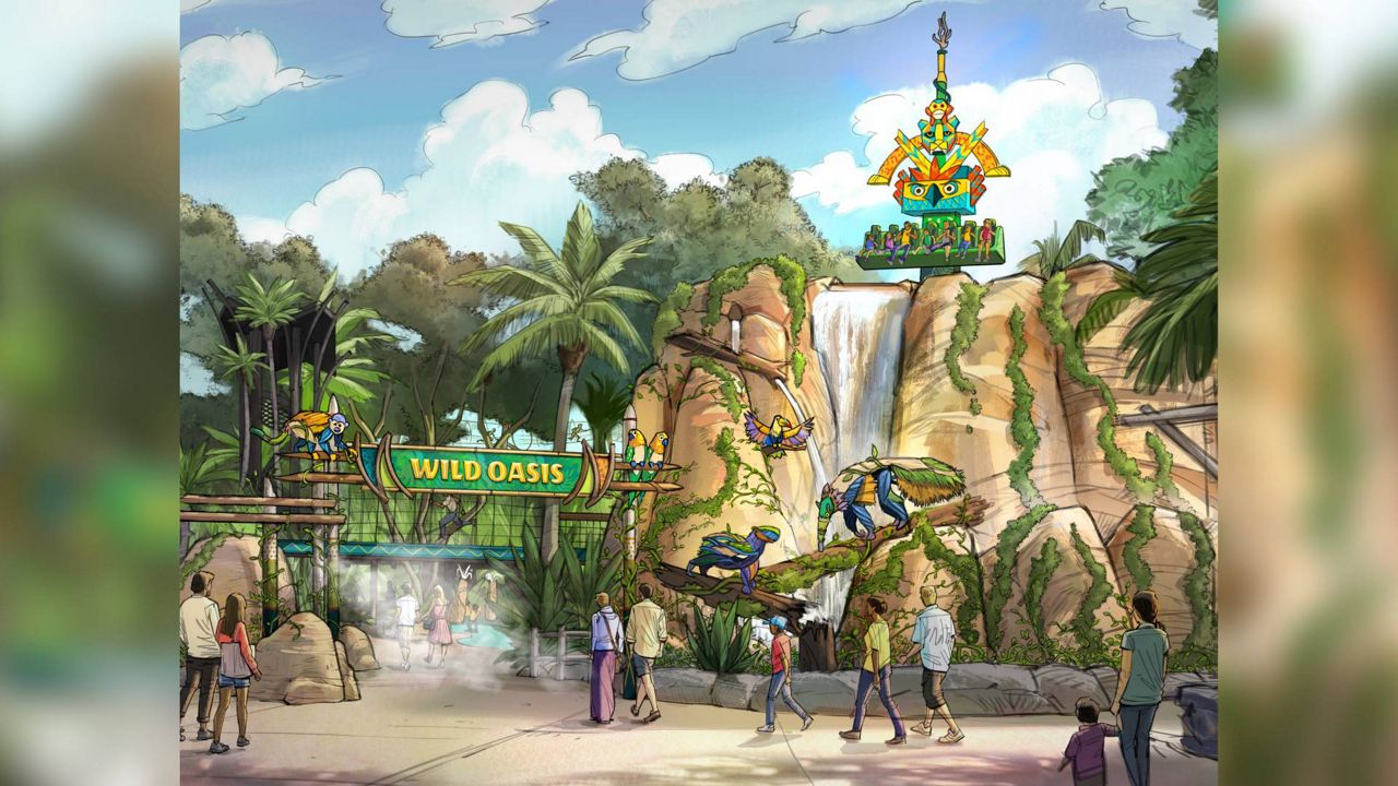 Busch Gardens' new realm, "Wild Oasis," will be located in the Jungala area of the park. (Artist Rendering Courtesy: Busch Gardens Tampa Bay)