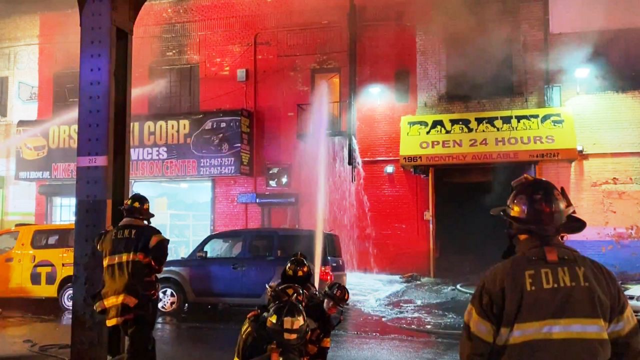Car Fire Engulfs Bronx Parking Garage Overnight