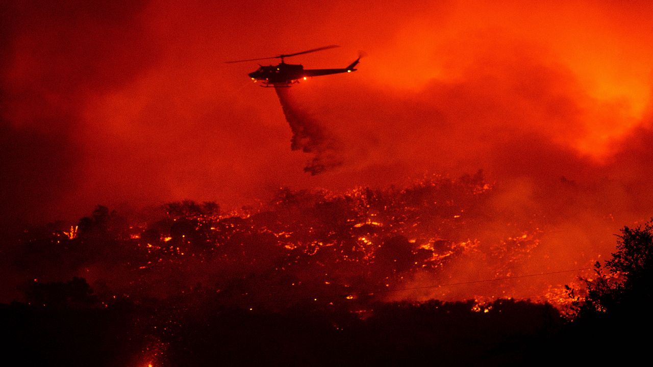 A fire is seen burning in California (via AP)
