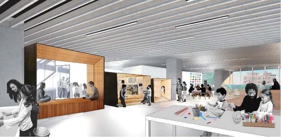 A rendering of the design of the sixth floor of the CAC into a creativity center. (Provided)
