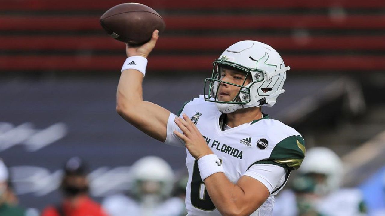 USF quarterback Cade Fortin