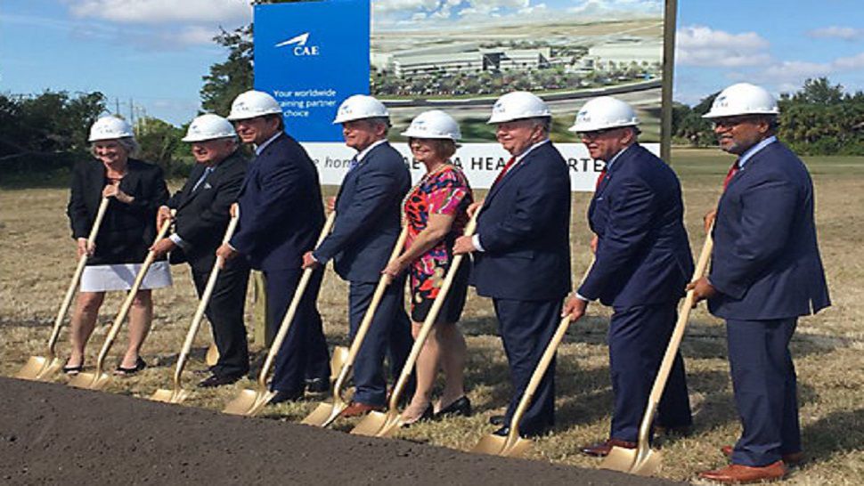 CAE USA is one of the leading training and simulation companies in the defense market.  The new 290,000 square-foot facility will be located on Tampa International Airport property.  It is expected to open in 2022.  (Dalia Dangerfield/Spectrum Bay News 9)