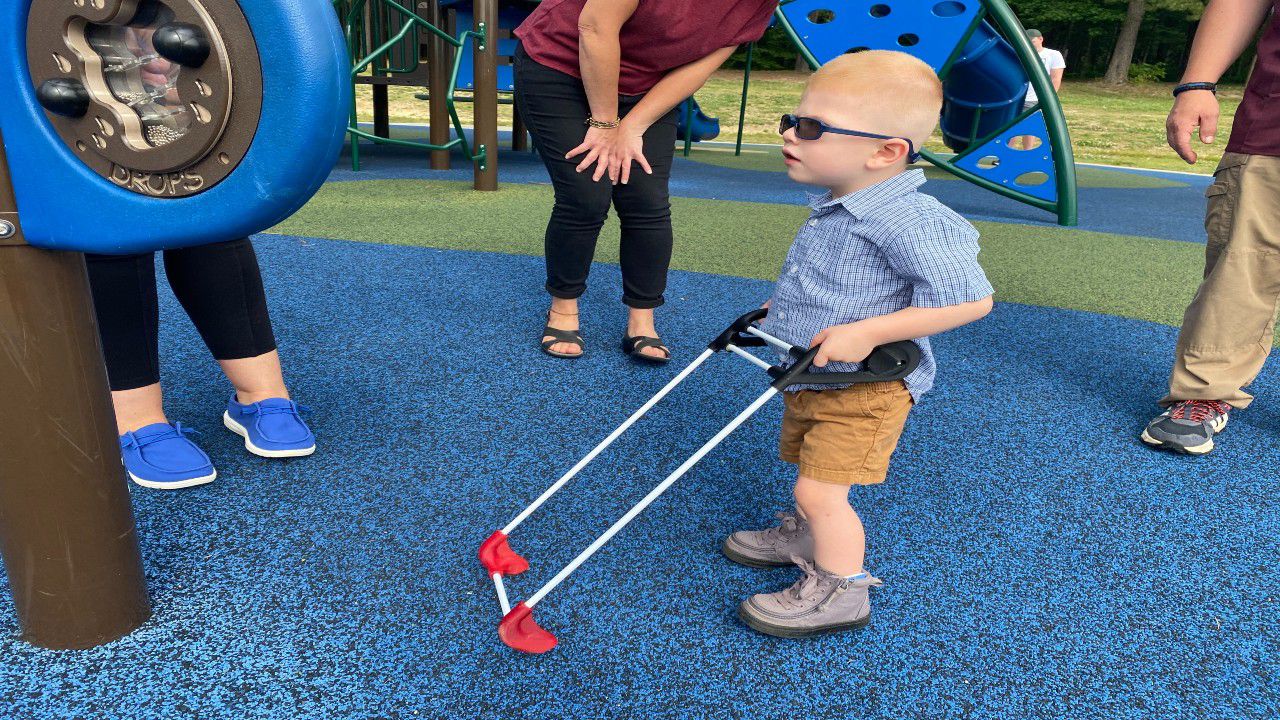 Safe toddles nonprofit provides belt canes for blind kids