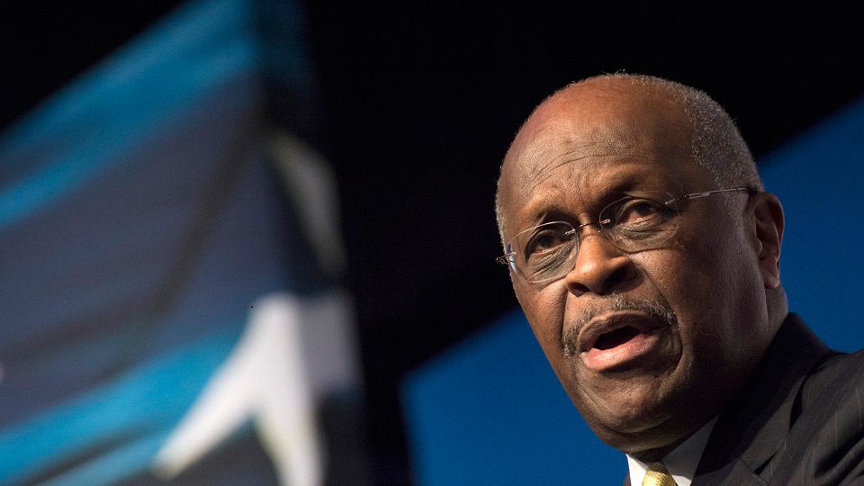 Herman Cain, CEO, The New Voice, speaks during Faith and Freedom Coalition's Road to Majority event in Washington, Friday, June 20, 2014. (AP Photo/Molly Riley)