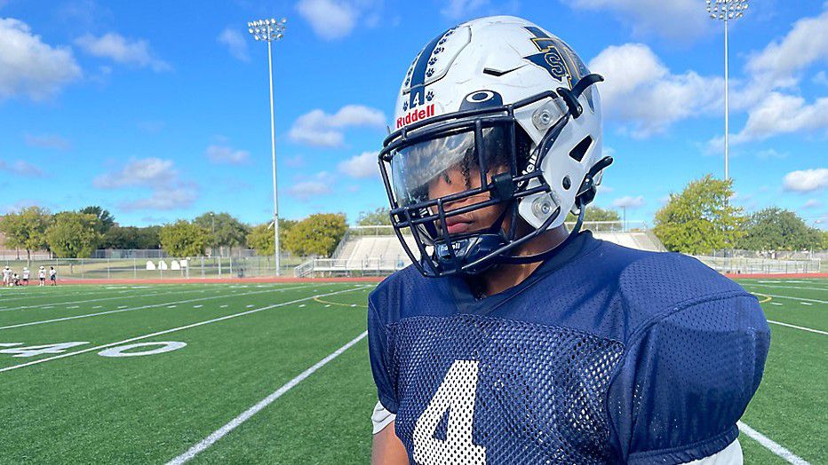 Cameron Cook at Stony Point football practice