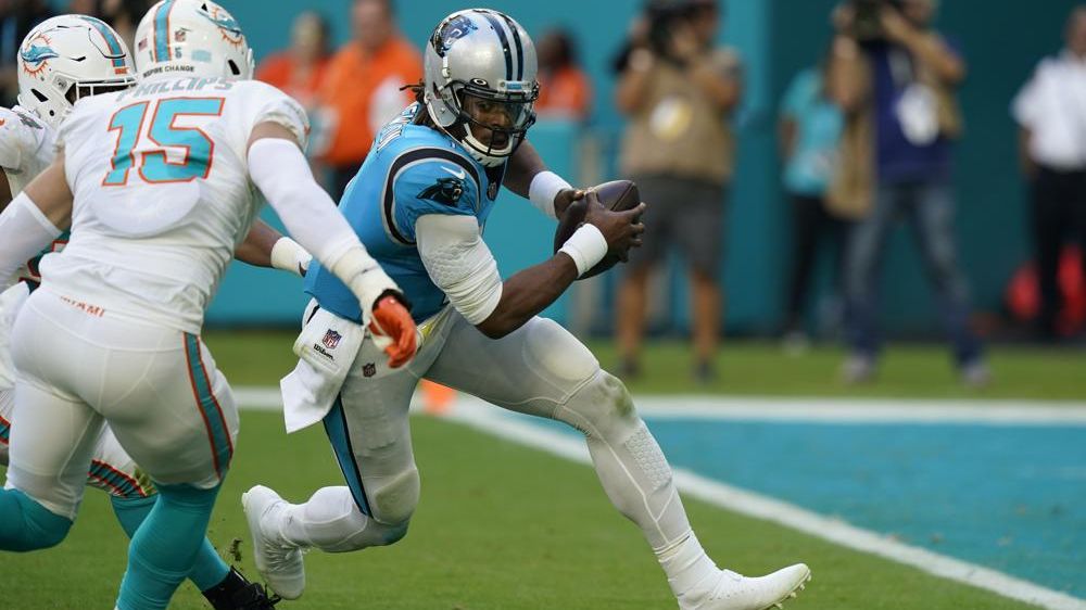 Newton berjuang dalam kekalahan Panthers di Dolphins