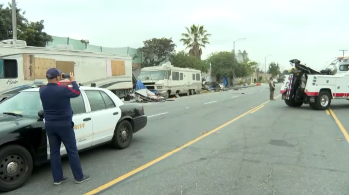 Campamento desamparados. Los Ángeles.