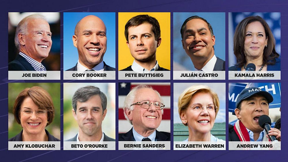 The 10 candidates participating in the Houston debate. (Spectrum News)