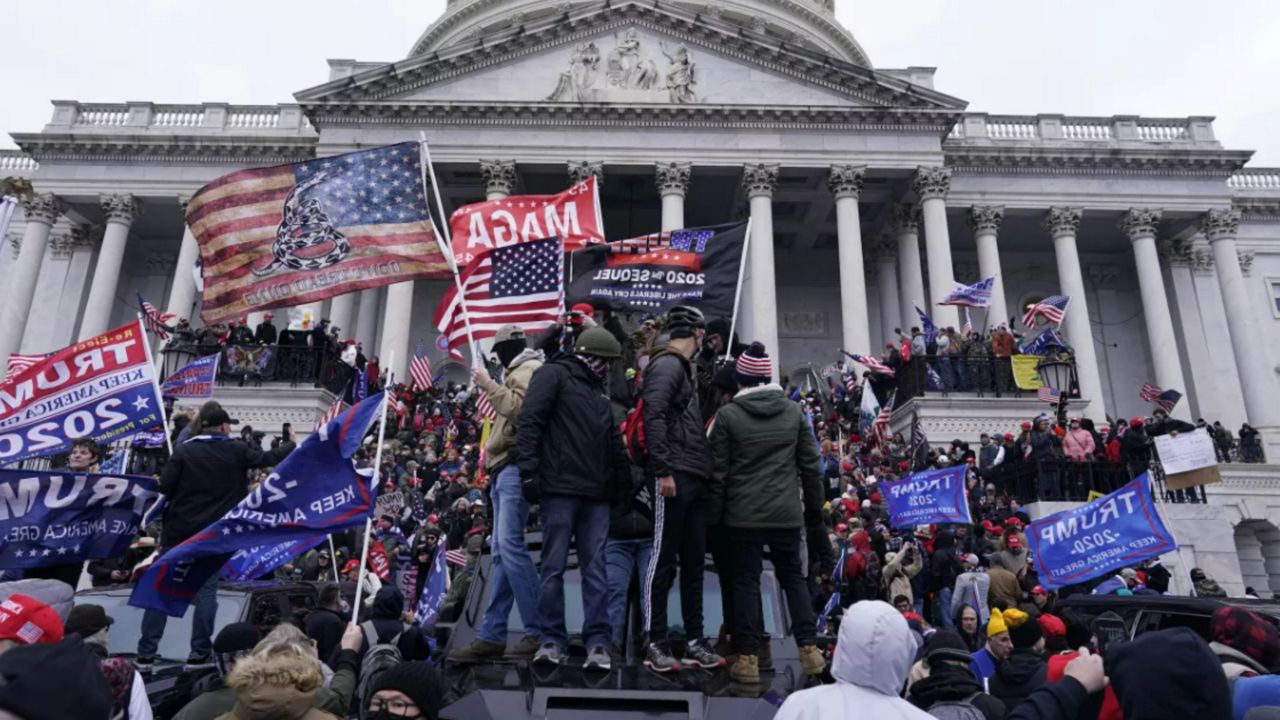 Capitol rioters on Jan. 6, 2021. (AP Images)