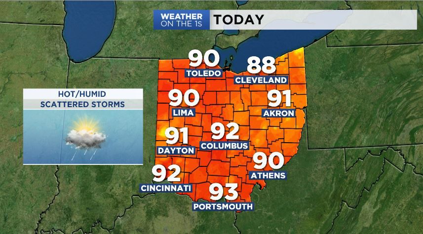 Weather Map For Columbus Ohio Ohio Weather Update