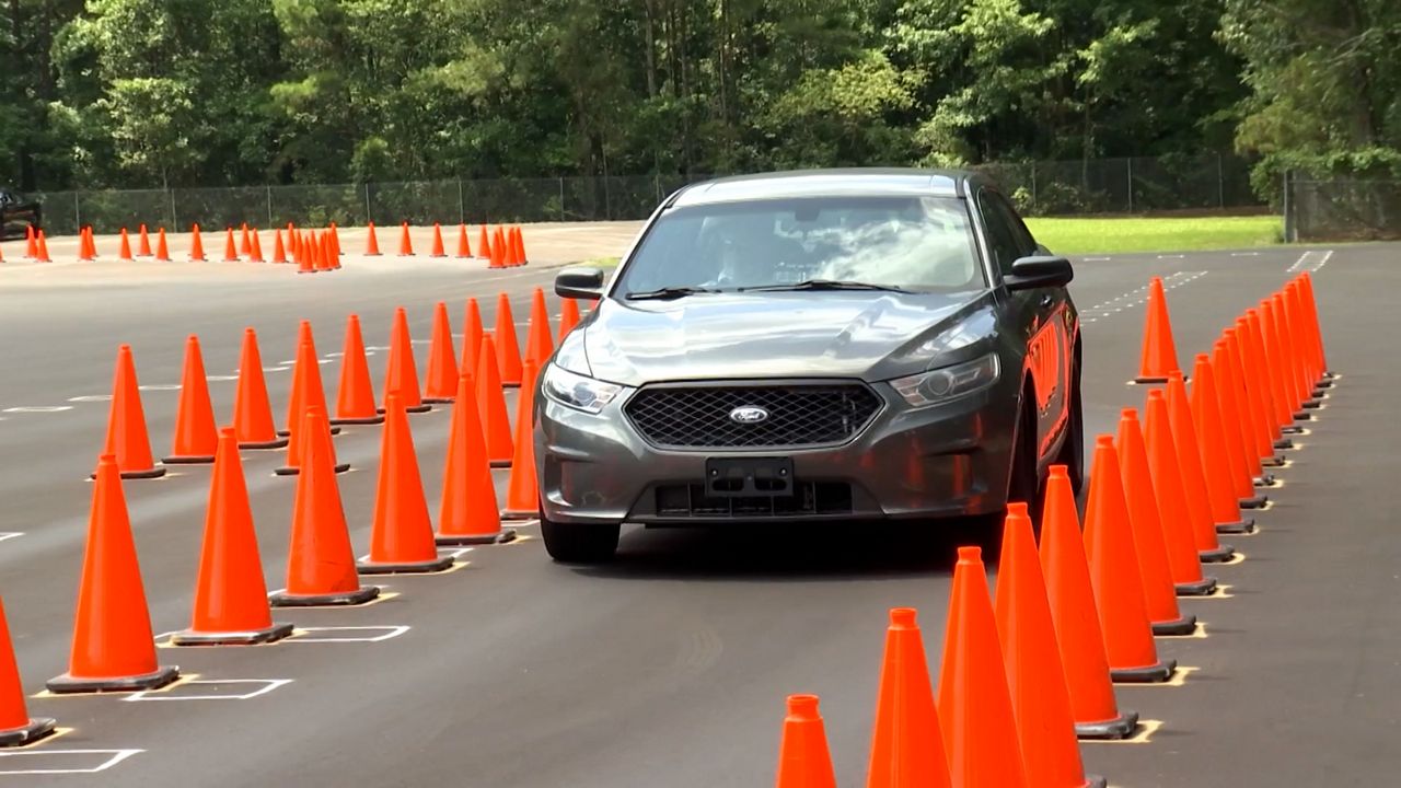 The test track at the N.C. Justice Academy in Sampson County was repaved for the first time in 20 years. (Spectrum News 1)