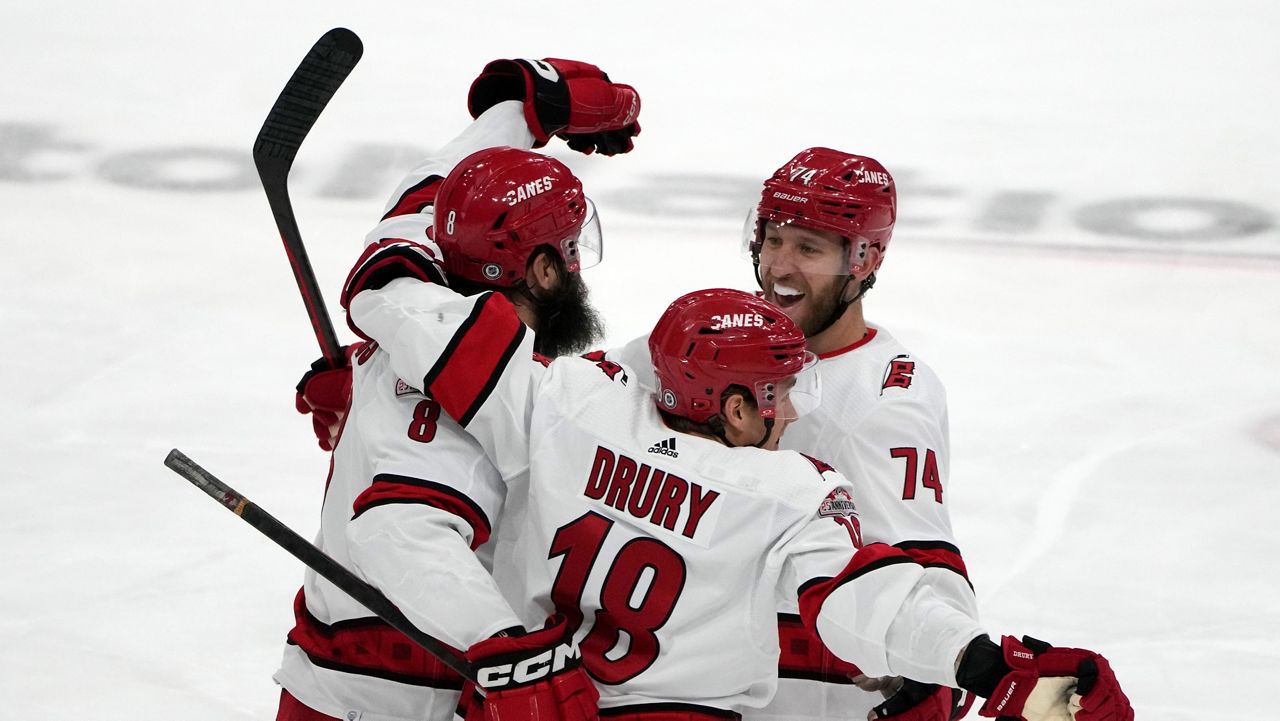 Forward Andrei Svechnikov is back on the ice for the Carolina Hurricanes at  training camp 