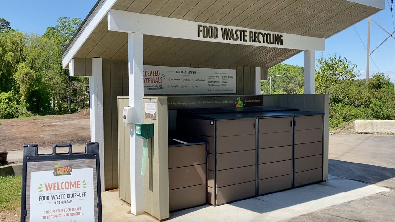 The Cary food waste recycling drop-off is at 313 N. Dixon Ave.
