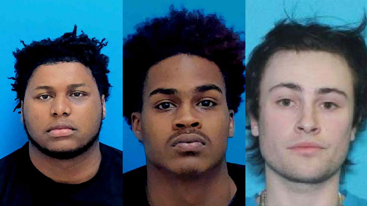 Authorities are searching for Raekwon Malik Craig (left), Toland Huff Jr. and Patrick Lee Tolbert in connection with the deadly mass shooting early Sunday at a house party in Catawba County. (Catawba County Sheriff’s Office)