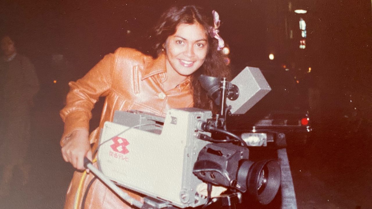Catherine Cruz in 1980 when she worked for Guam's TV news station KUAM and traveled to Osaka, Japan. (Photo courtesy of Catherine Cruz)