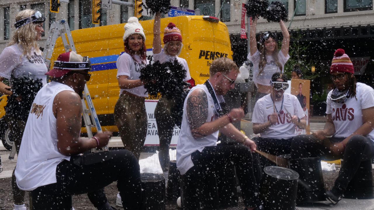 The Cavs hosted a pop up “Cavalanche” in Public Square Friday.