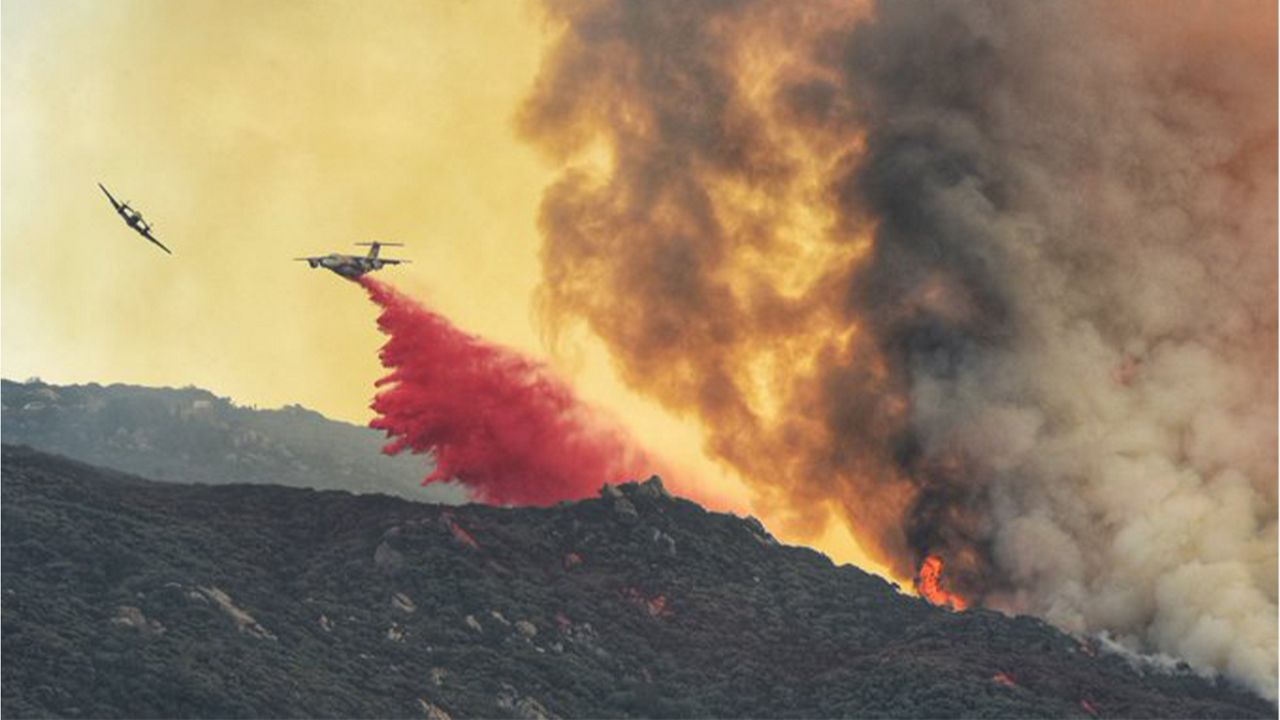 A wildfire burning in Santa Barbara County has prompted mandatory evacuations in the Santa Ynez Mountains.