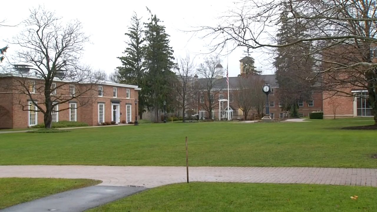 cazenovia college quad on a cloudy day