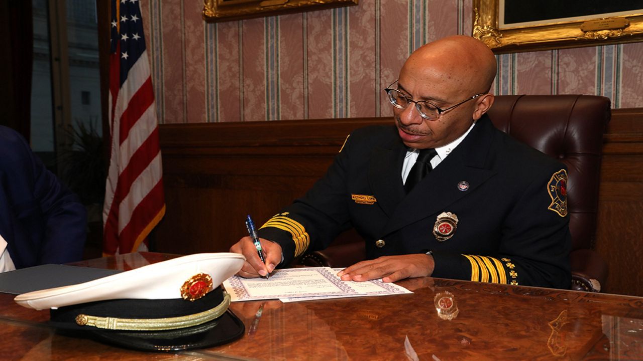 Veteran assistant chief Anthony Luke becomes 17th in Cleveland Fire Division’s history. (Photo Courtesy Cleveland Division of Fire)