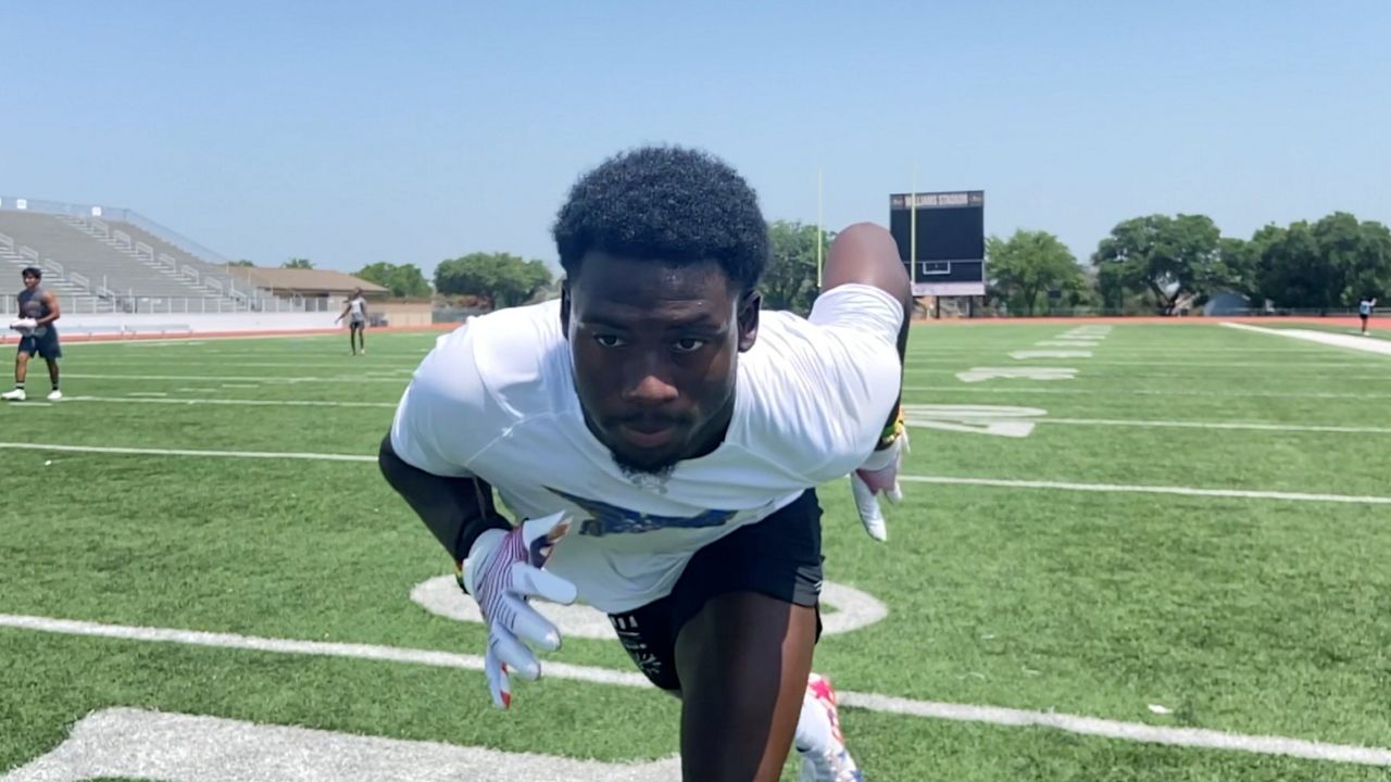 Garland High School safety Chace Biddle appears on the field. (Spectrum News 1/Robbie Fuelling)