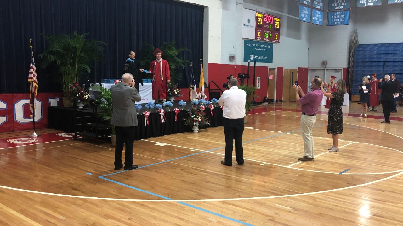 Charlotte Catholic Holds Social Distance Commencement