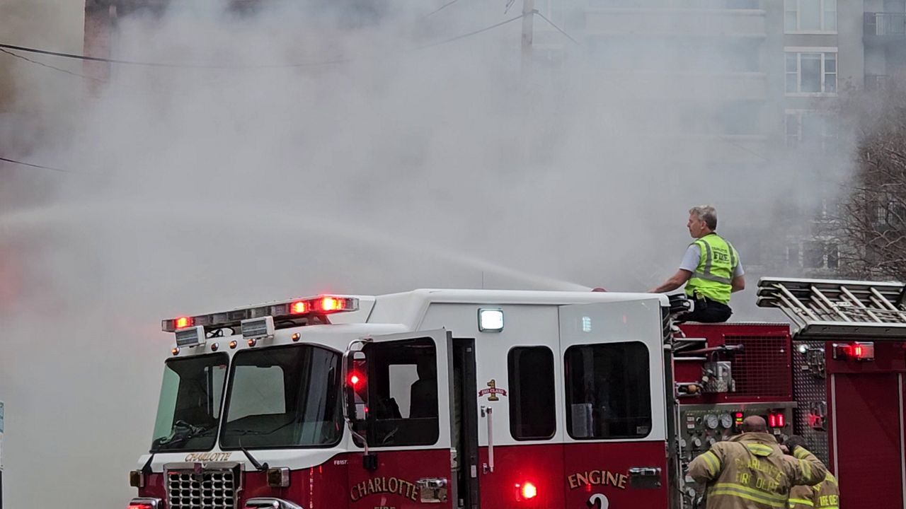 Firefighters battling Charlotte blaze