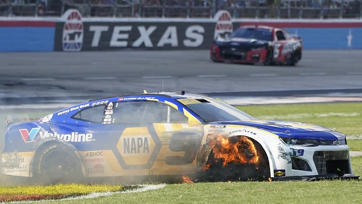 The No. 9 car driven by Chase Elliott since 2017 was sponsored by the Hooters restaurant chain. (AP file photo)