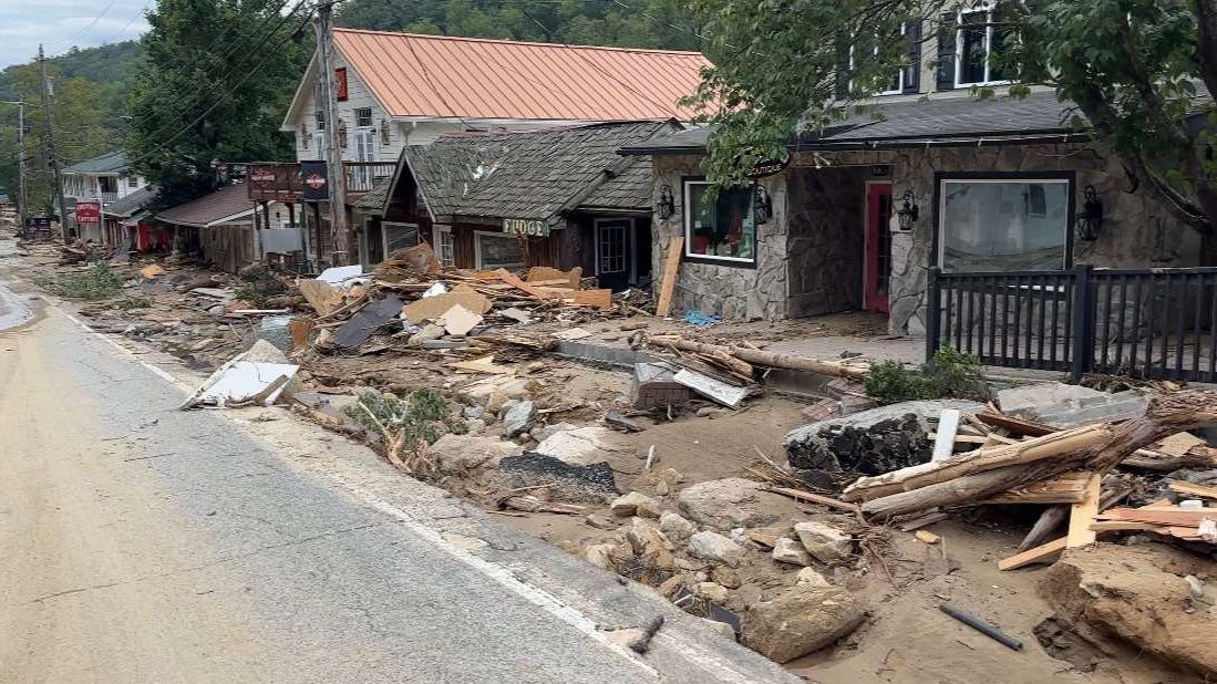 Chimney Rock after Helene (Spectrum News 1)