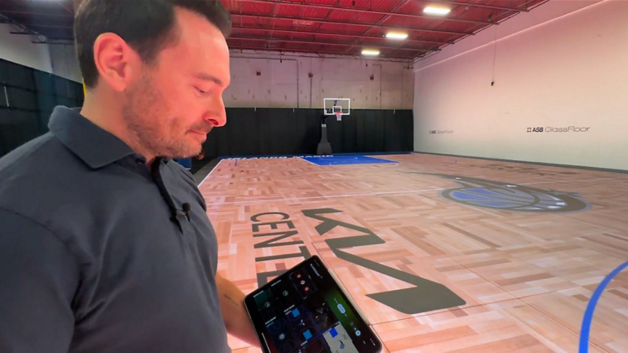 ASB GlassFloor Director of The Americas Christ Thornton changing the NBA floors. 