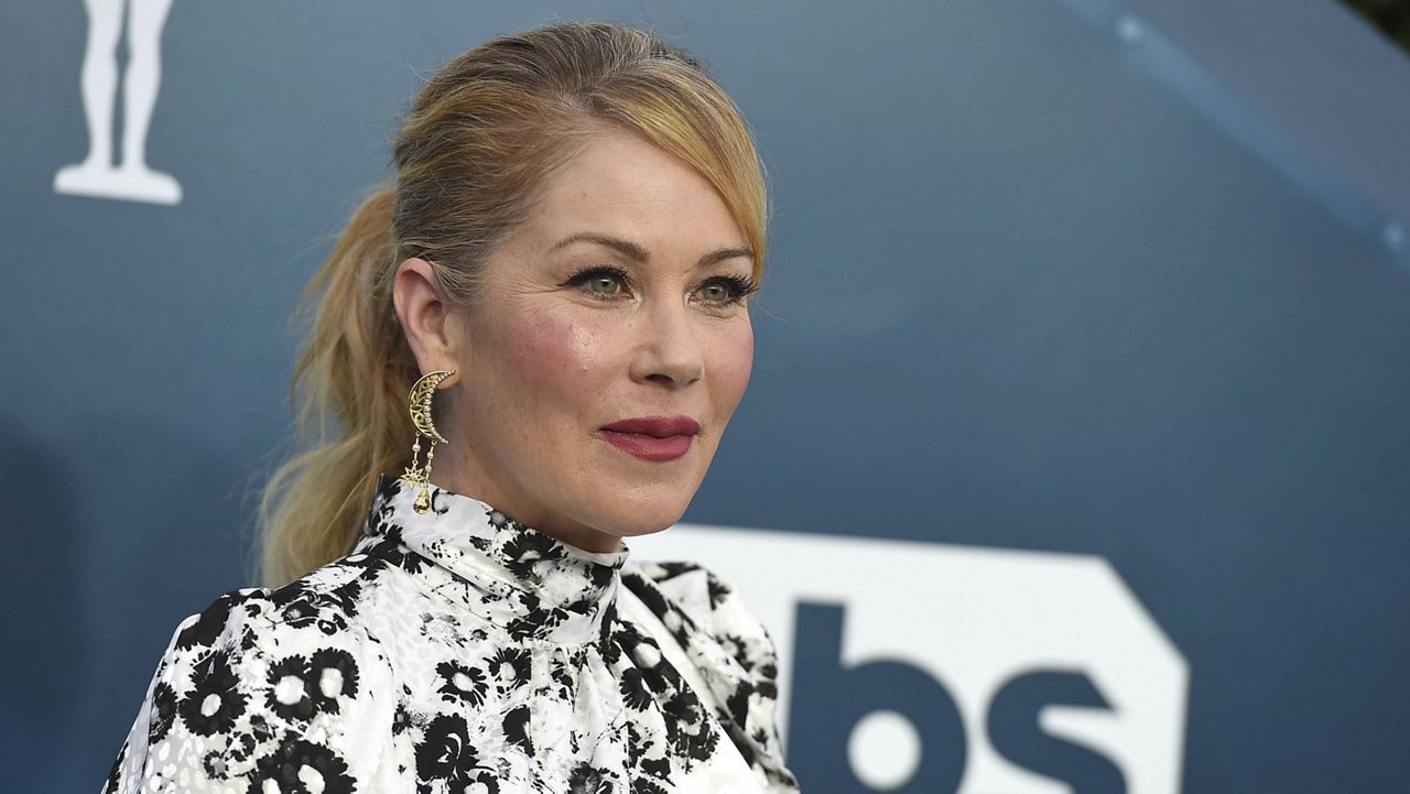Christina Applegate arrives at the Screen Actors Guild Awards in Los Angeles on Jan. 19, 2020. (Photo by Jordan Strauss/Invision/AP)