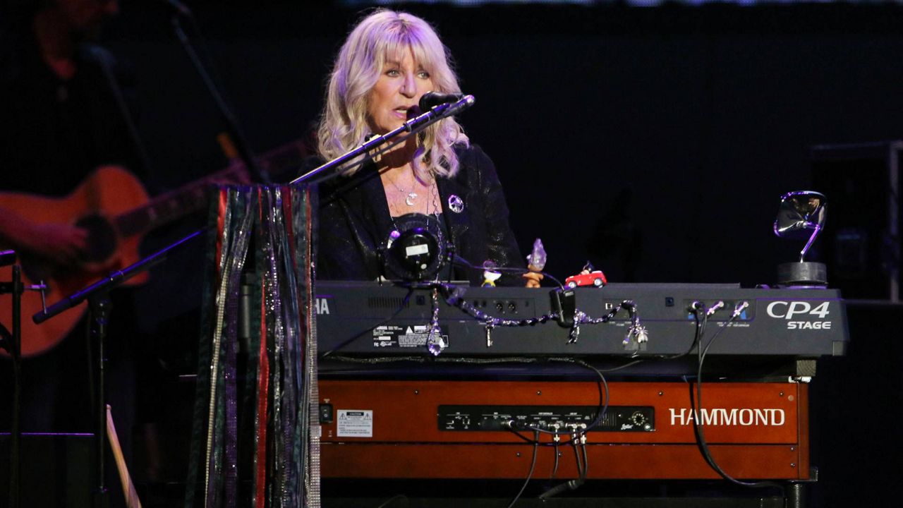 Christine McVie with Fleetwood Mac performs at State Farm Arena on March 3, 2019, in Atlanta. (Photo by Robb Cohen/Invision/AP)