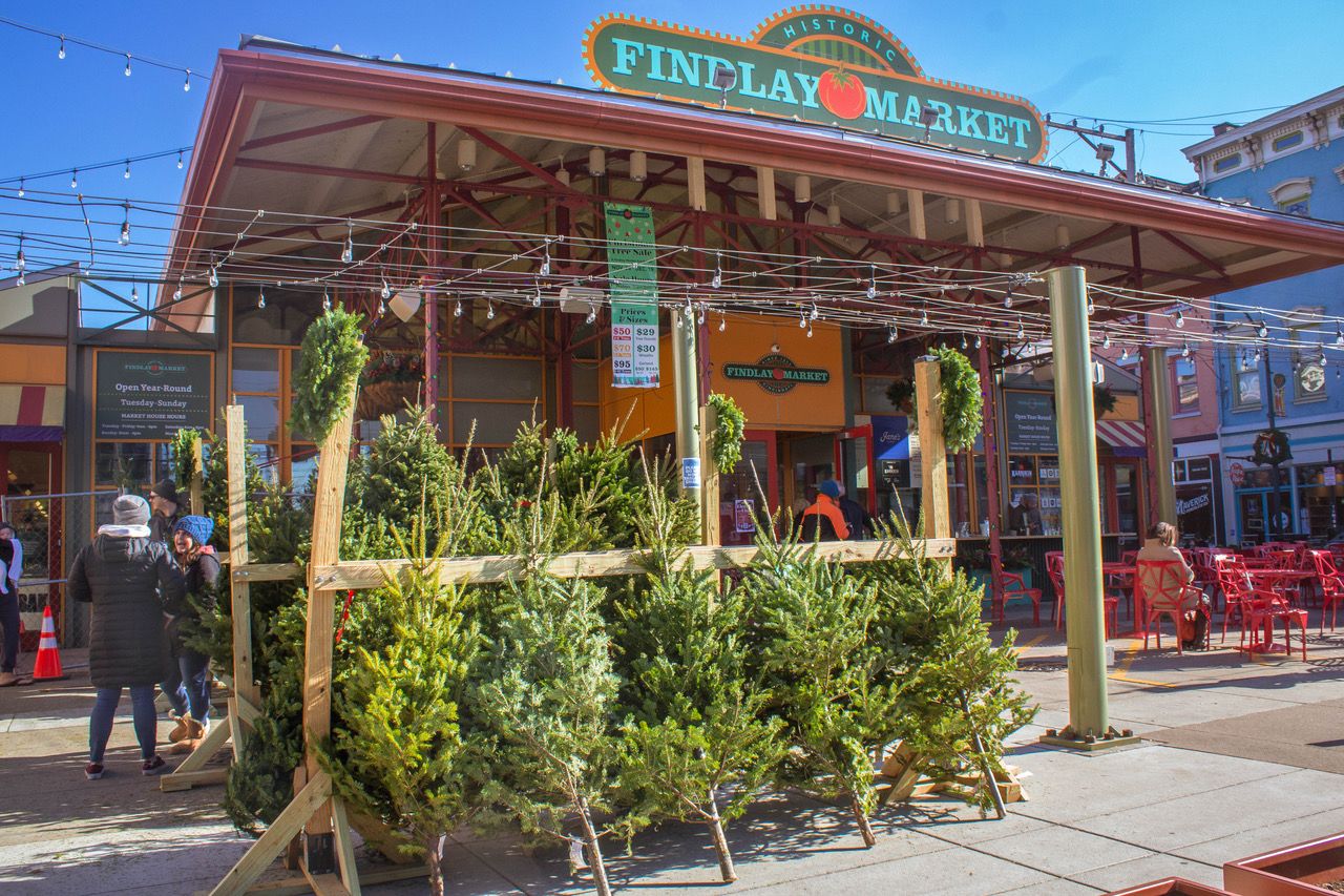 Christmas tree sales are put of Findlay Market's annual winter fundraiser. (Photo courtesy of Corporation for Findlay Market)