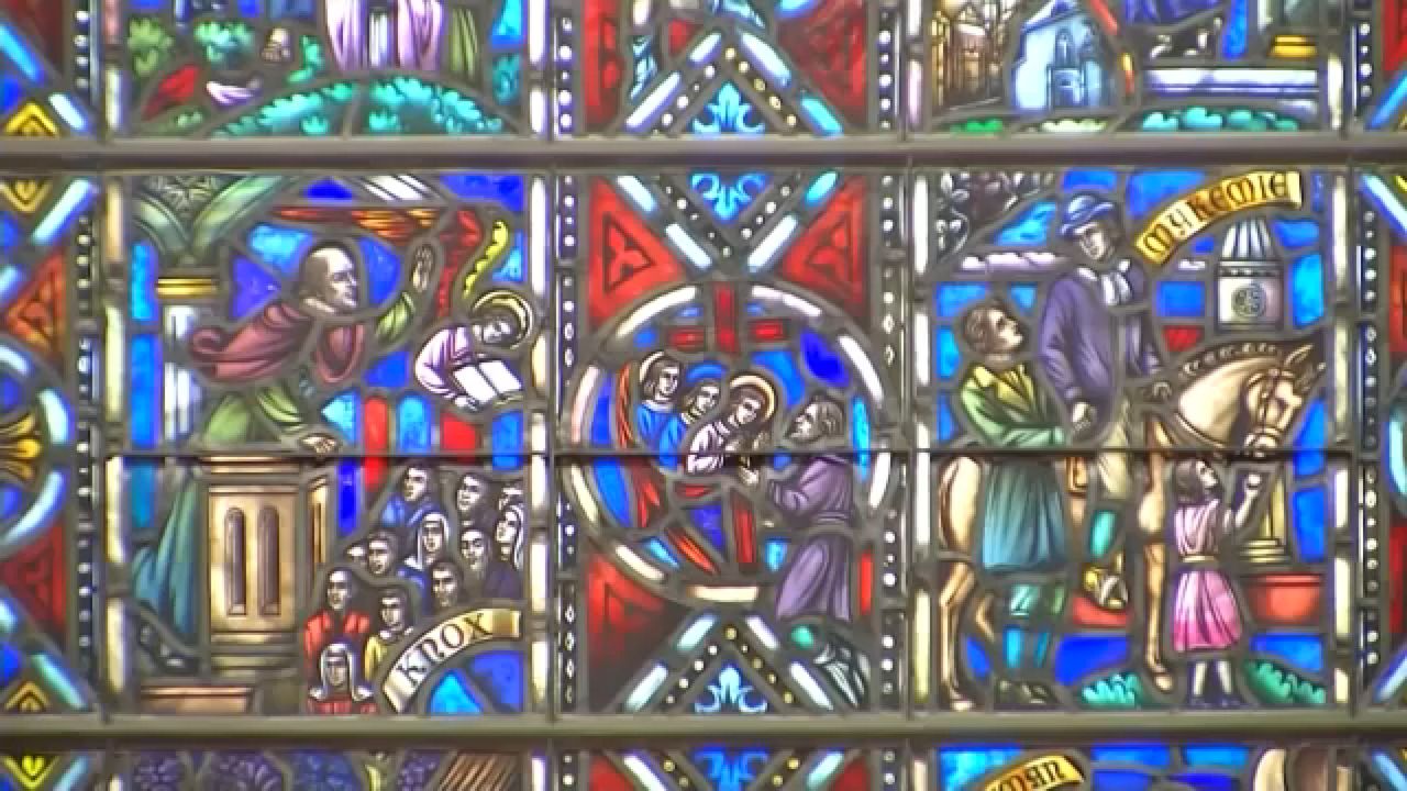 Stained glass in a church