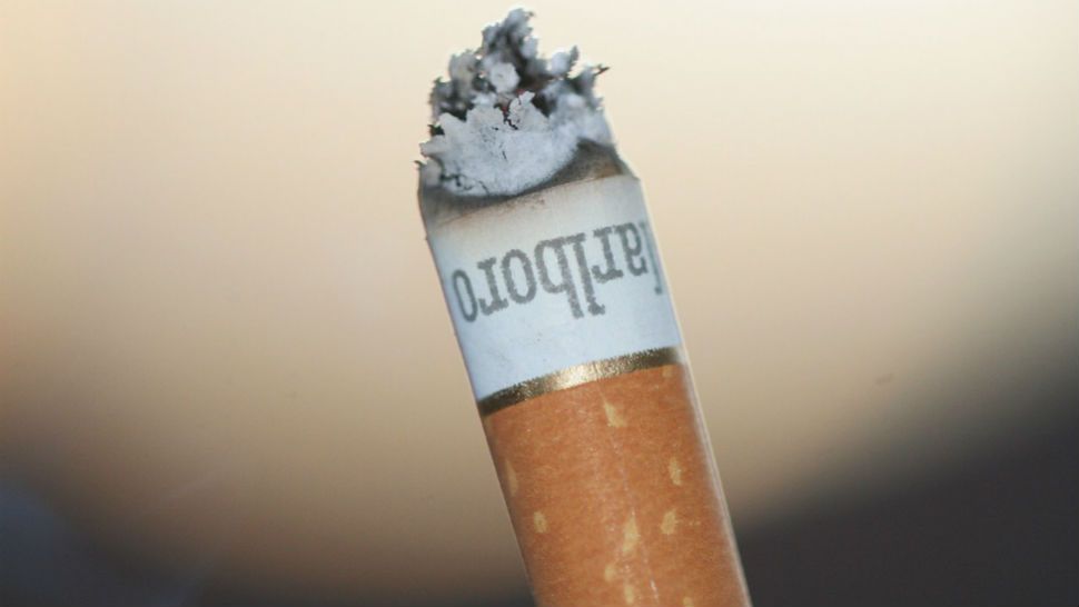 File photo of a Marlboro cigarette. 