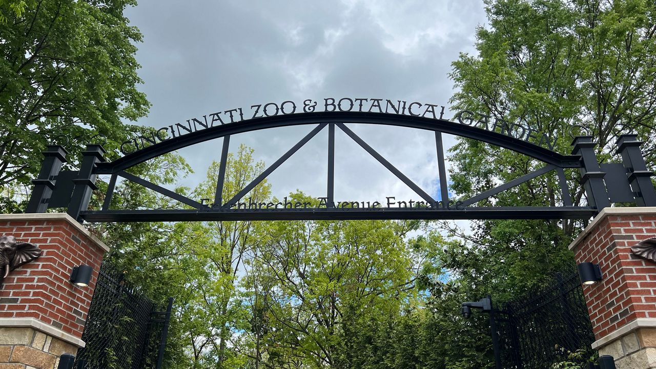 The Erkenbrecher Avenue entrance for the Cincinnati Zoo and Botanical Garden in Cincinnati, Ohio on Wednesday, April 24, 2024. (Spectrum News 1/AJ Hymiller)