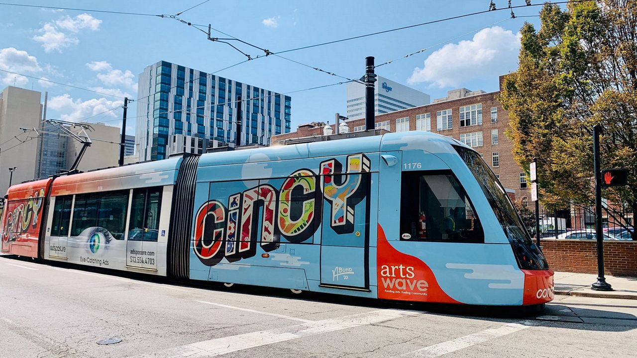 The Connector streetcar travels a 3.6-mile track through Cincinnati's downtown. (Casey Weldon/Spectrum News 1)