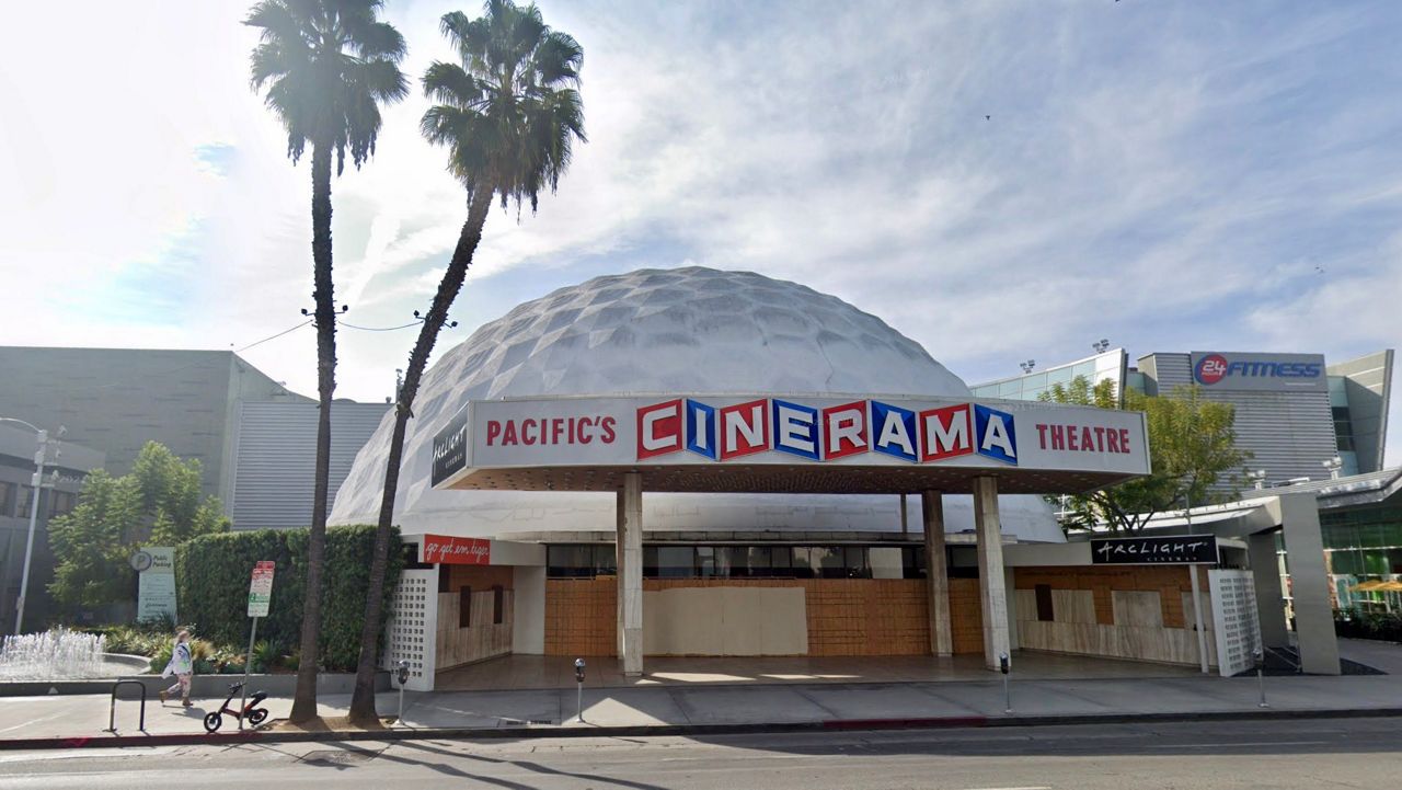 Pictured here is the Cinerama Dome on Sunset Boulevard in Los Angeles, Calif. (Courtesy Google Street View Image Capture, February 2021)