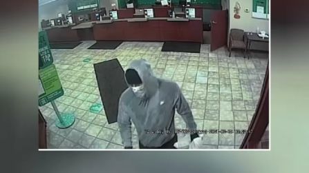 Security footage of bank robber