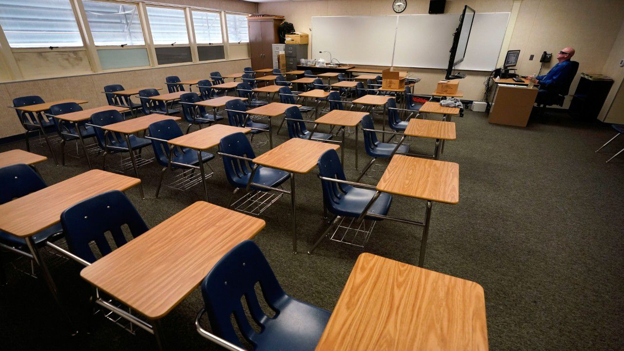 An empty classroom appears in this file image. (Spectrum News/FILE)
