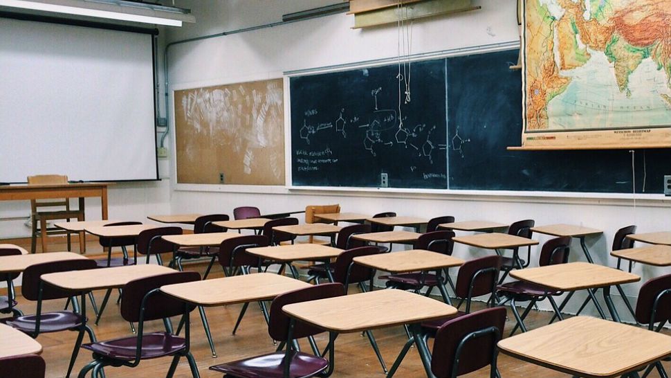 empty classroom
