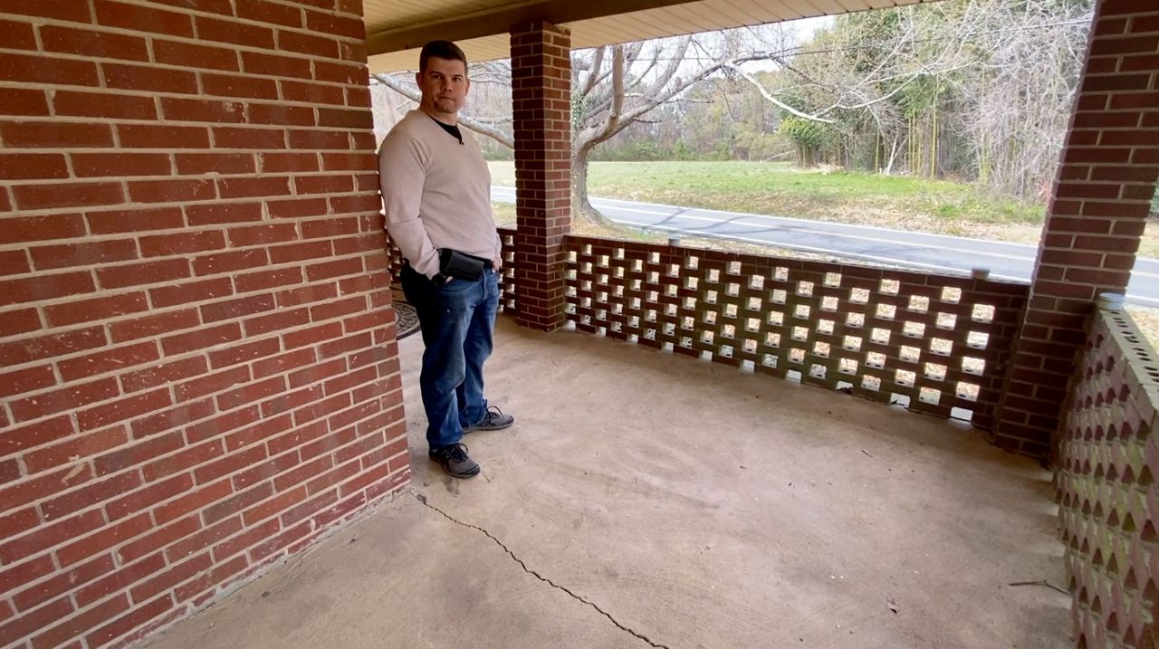 Kings Mountain homeowner Clay Bruggeman says cracks in the foundation have shown up since the blasting started