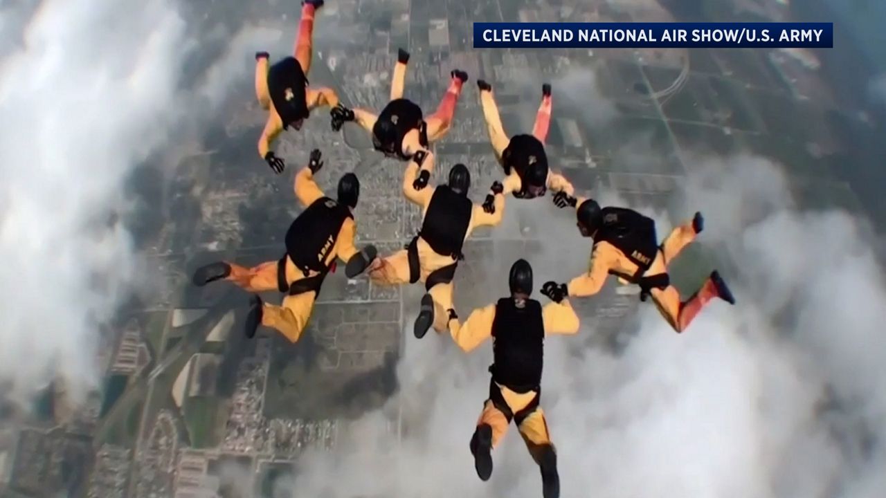 The Golden Knights are required to make 75 civilian sky diving jumps before applying to be a part of the U.S. Army's elite parachute unit.