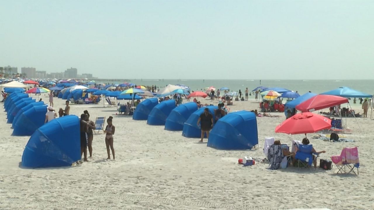 The CEO of Visit St. Pete-Clearwater, the public agency charged with promoting Pinellas locations like Clearwater Beach to tourists, resigned Tuesday. (Spectrum News image)