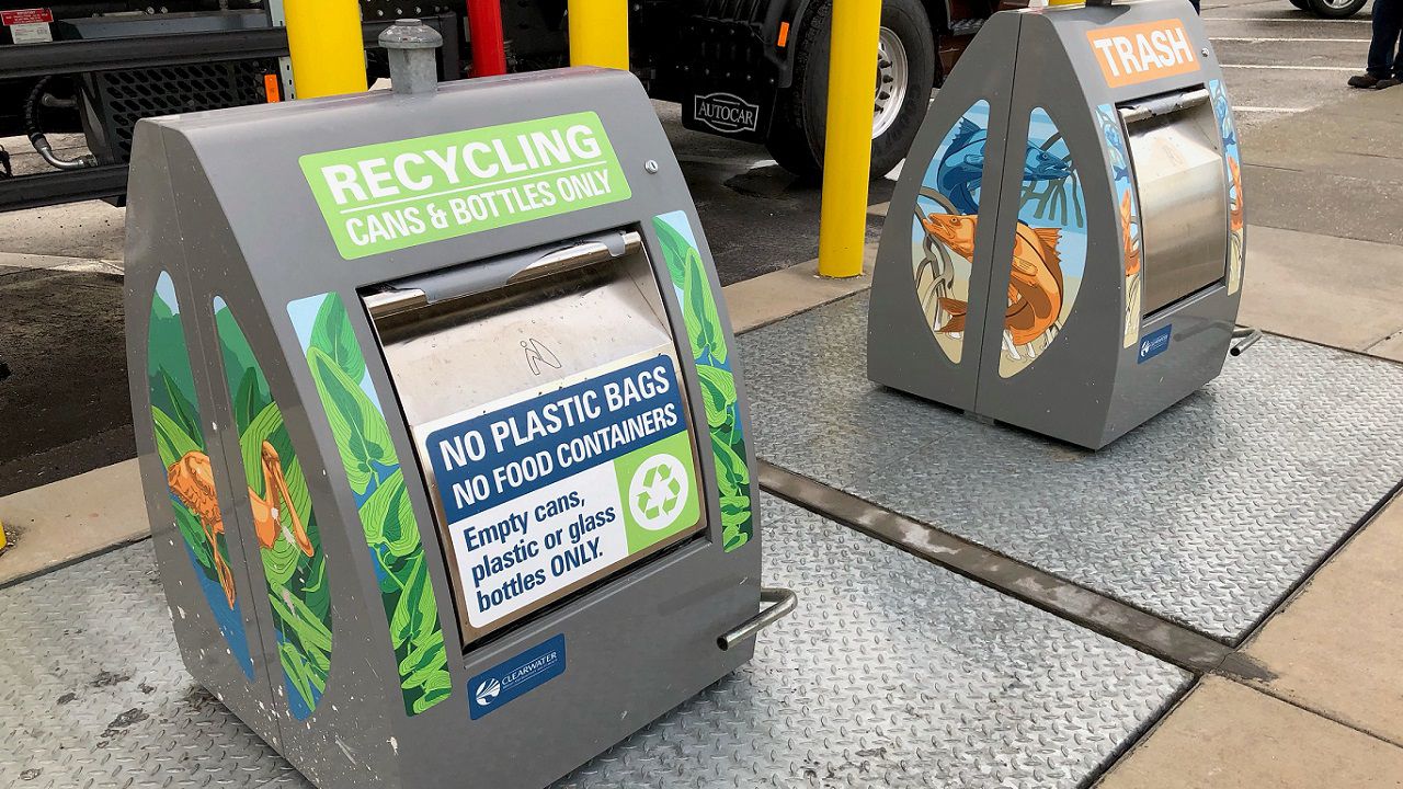 Clearwater unveils new stateoftheart trash, recycle bins
