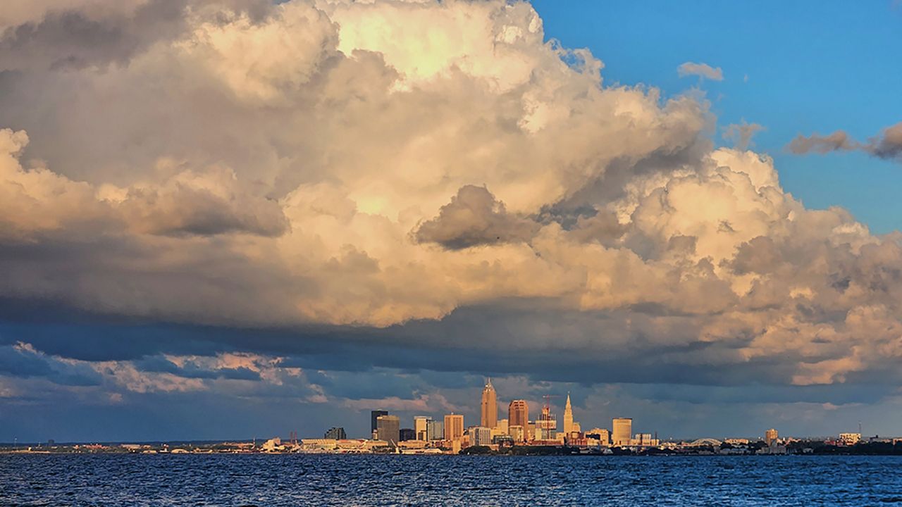 Clouds hang over Cleveland, Ohio. (Spectrum News 1/Lydia Taylor)